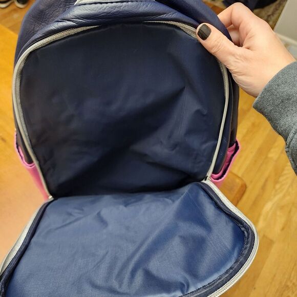 Danbar Scool Daze Pink Blue Backpack‎ Faux Leather Feel. - Picture 6 of 9